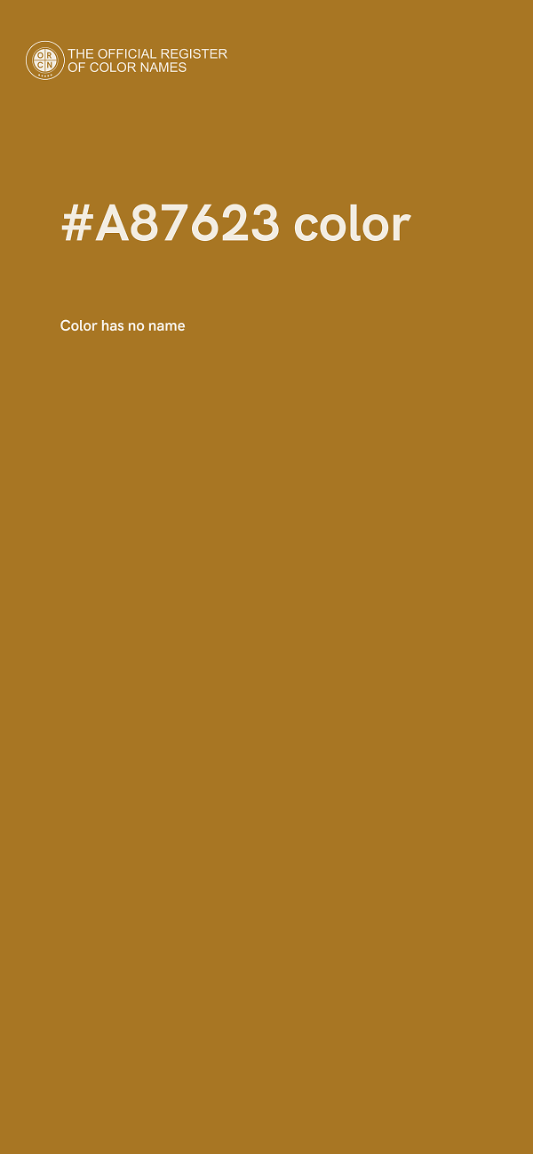 #A87623 color image