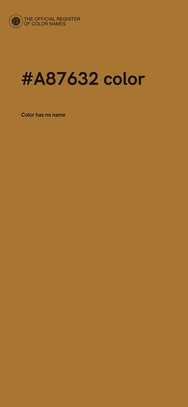 #A87632 color image
