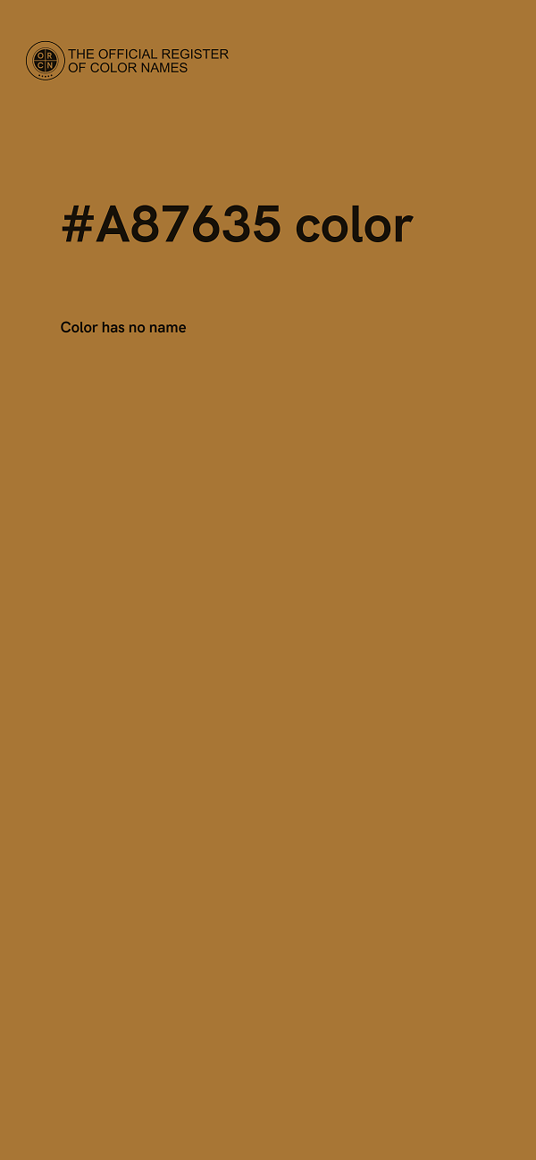 #A87635 color image