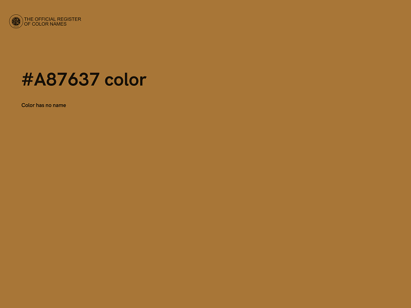 #A87637 color image