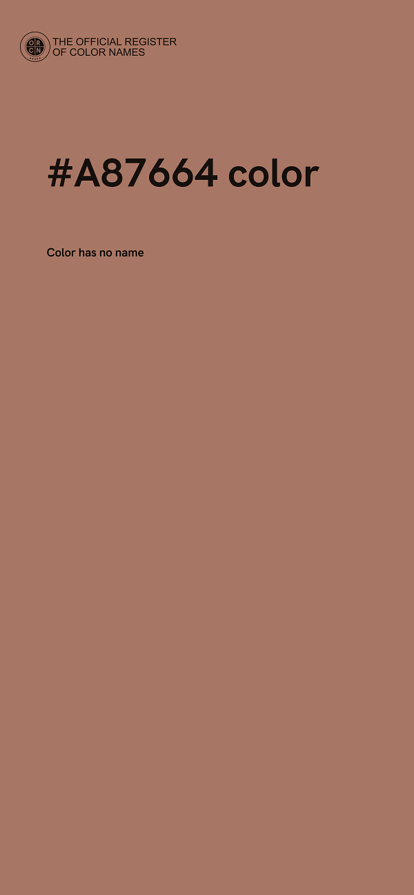 #A87664 color image