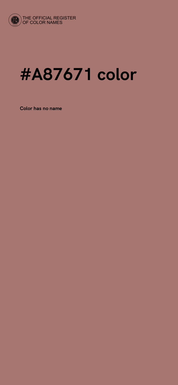 #A87671 color image