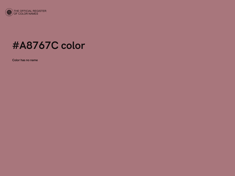 #A8767C color image