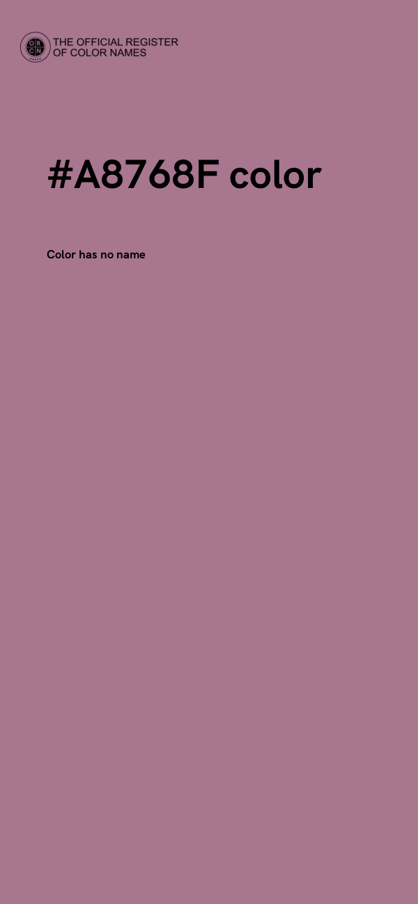 #A8768F color image
