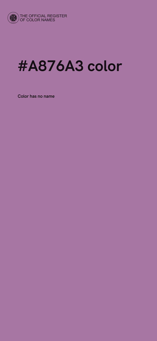 #A876A3 color image