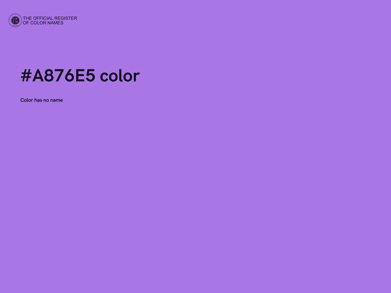 #A876E5 color image