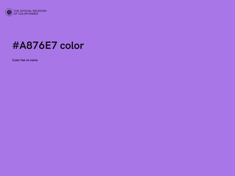 #A876E7 color image