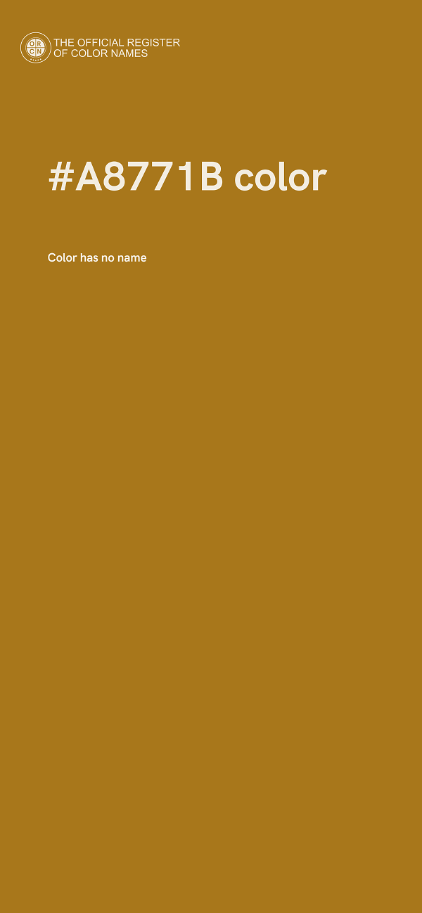 #A8771B color image