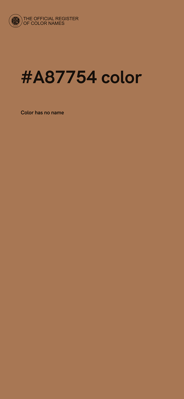 #A87754 color image