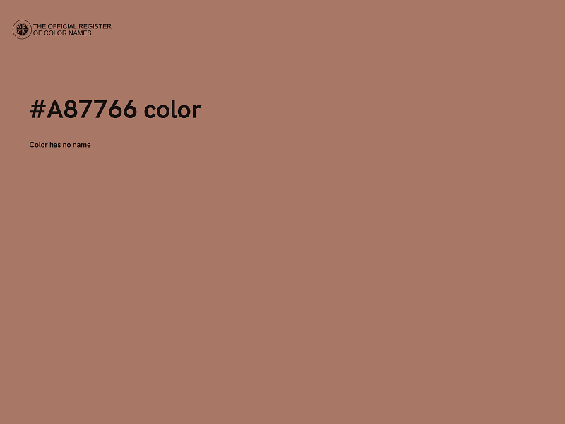 #A87766 color image