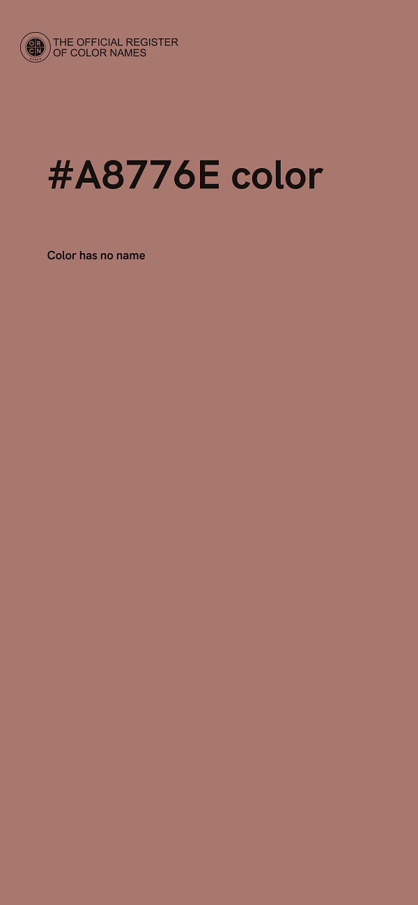 #A8776E color image