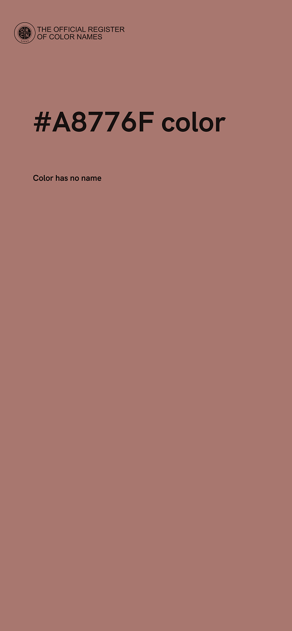 #A8776F color image