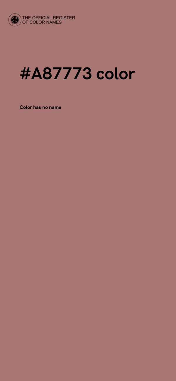 #A87773 color image