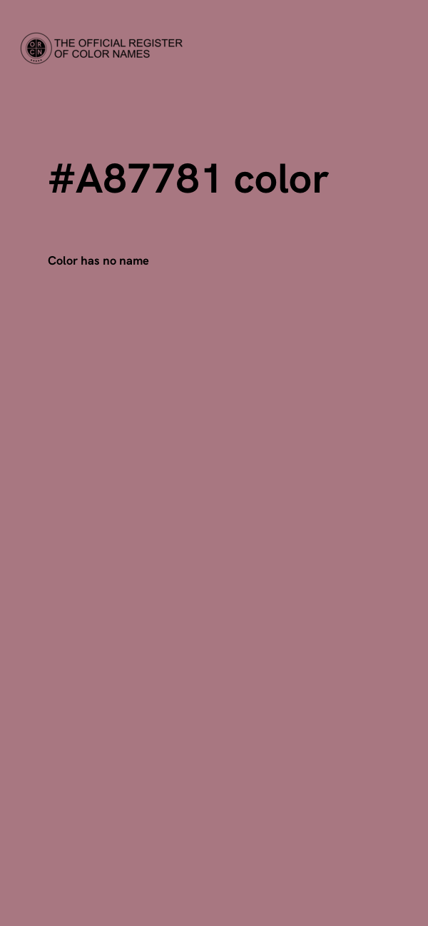 #A87781 color image