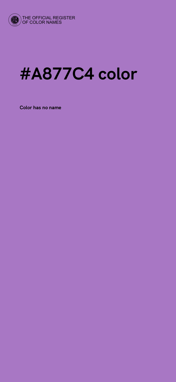 #A877C4 color image