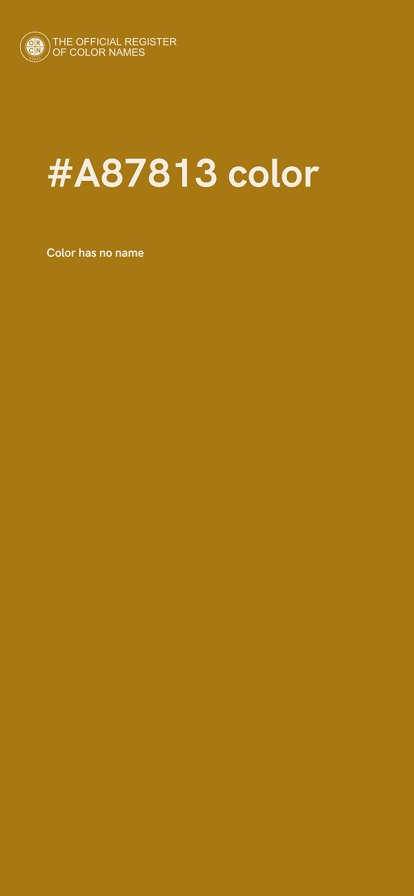 #A87813 color image