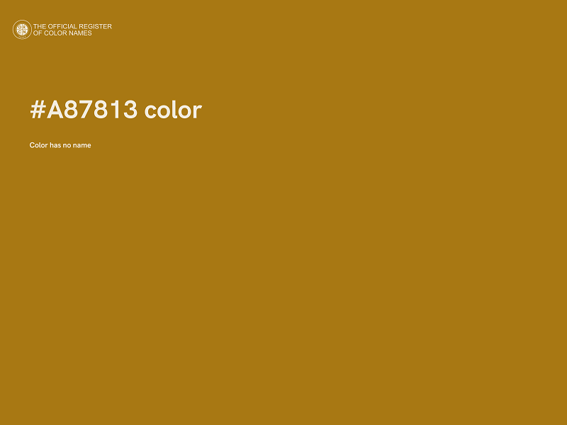 #A87813 color image