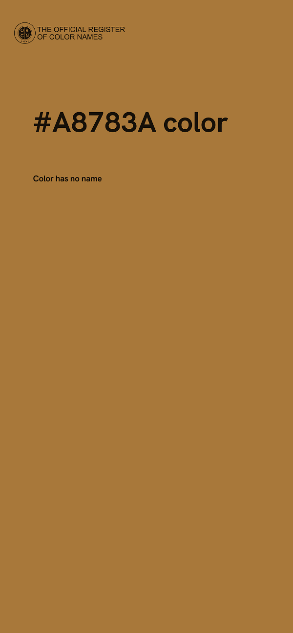 #A8783A color image