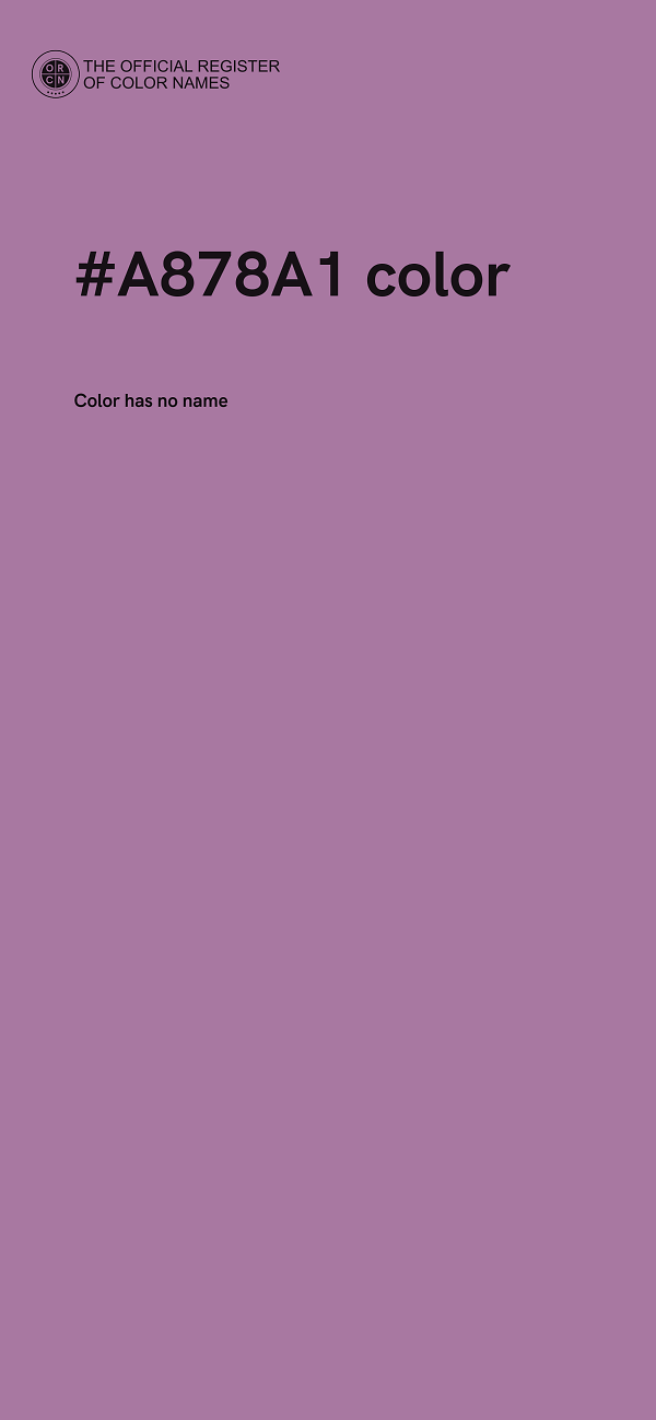 #A878A1 color image
