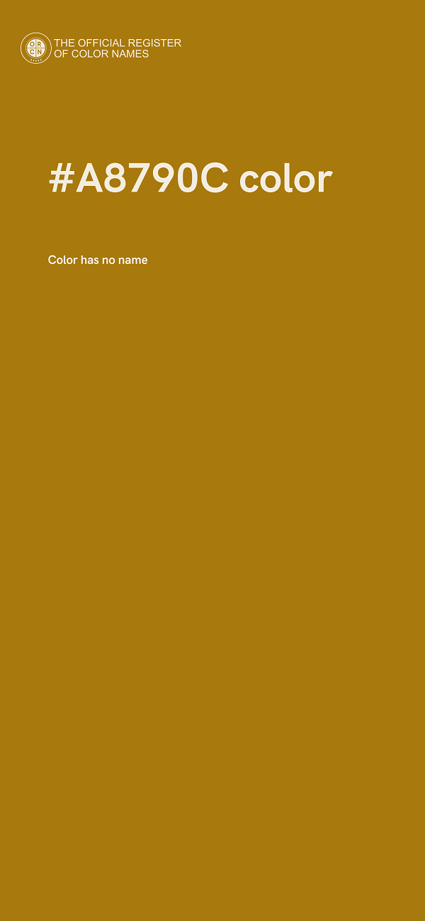 #A8790C color image