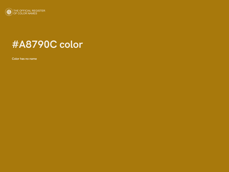 #A8790C color image