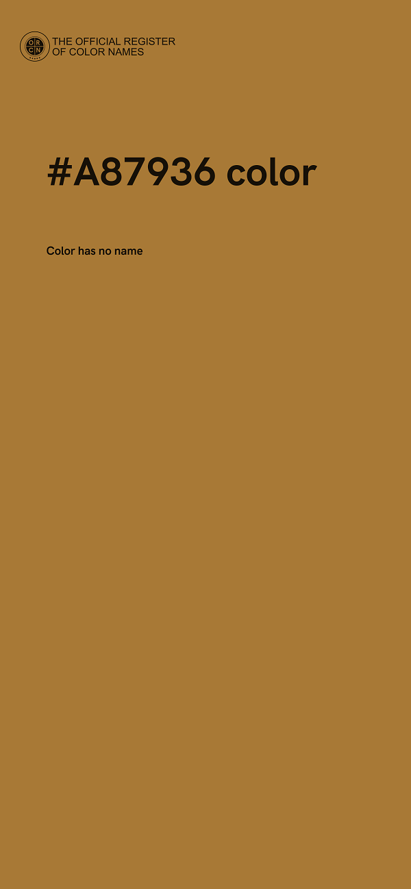 #A87936 color image