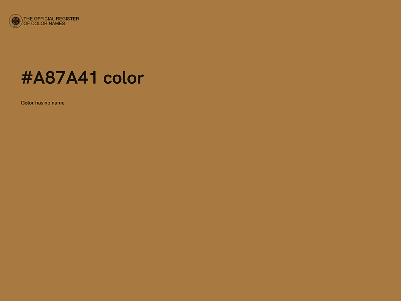 #A87A41 color image