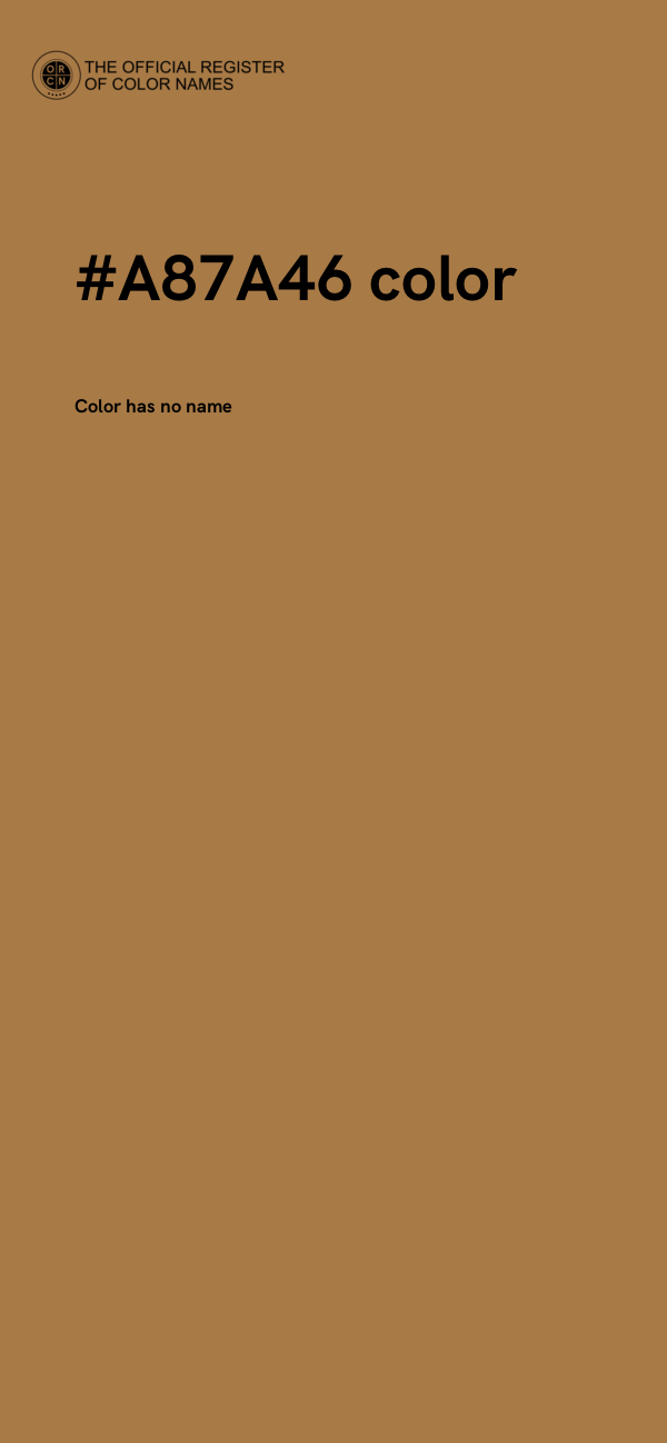 #A87A46 color image