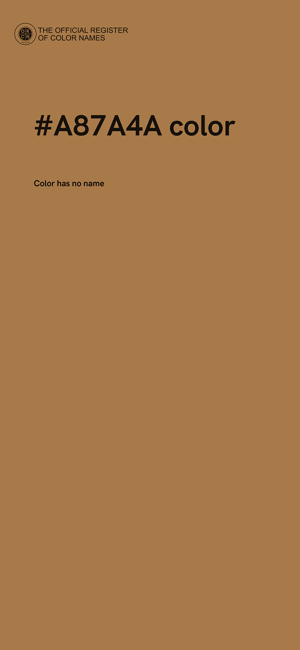 #A87A4A color image