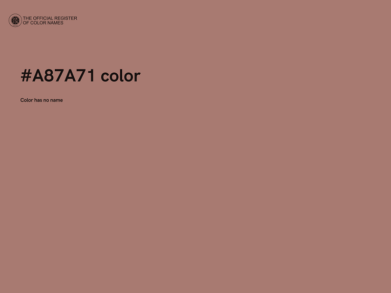 #A87A71 color image