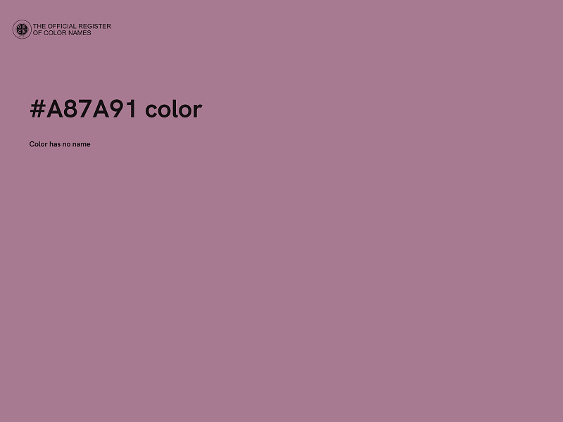 #A87A91 color image