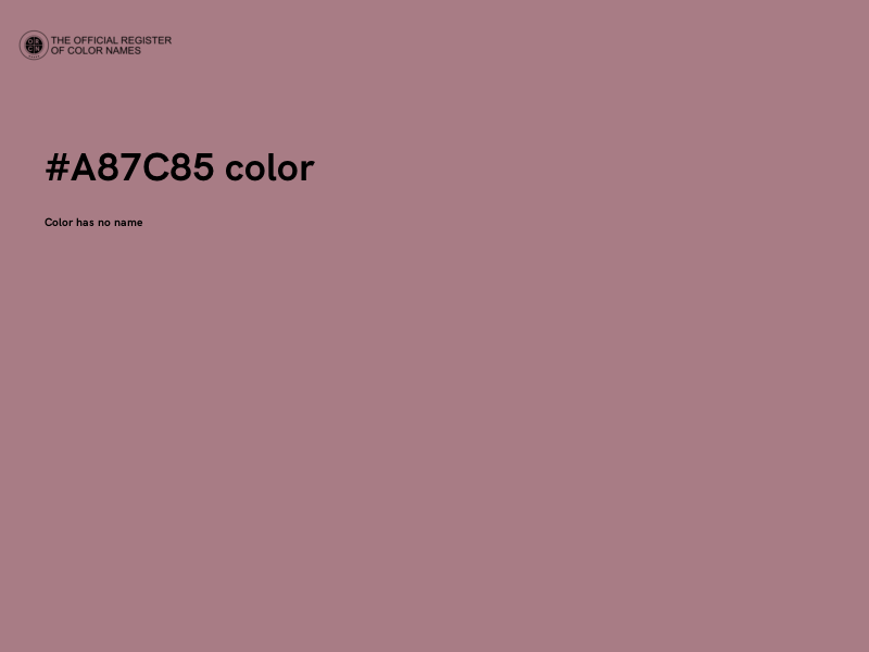 #A87C85 color image