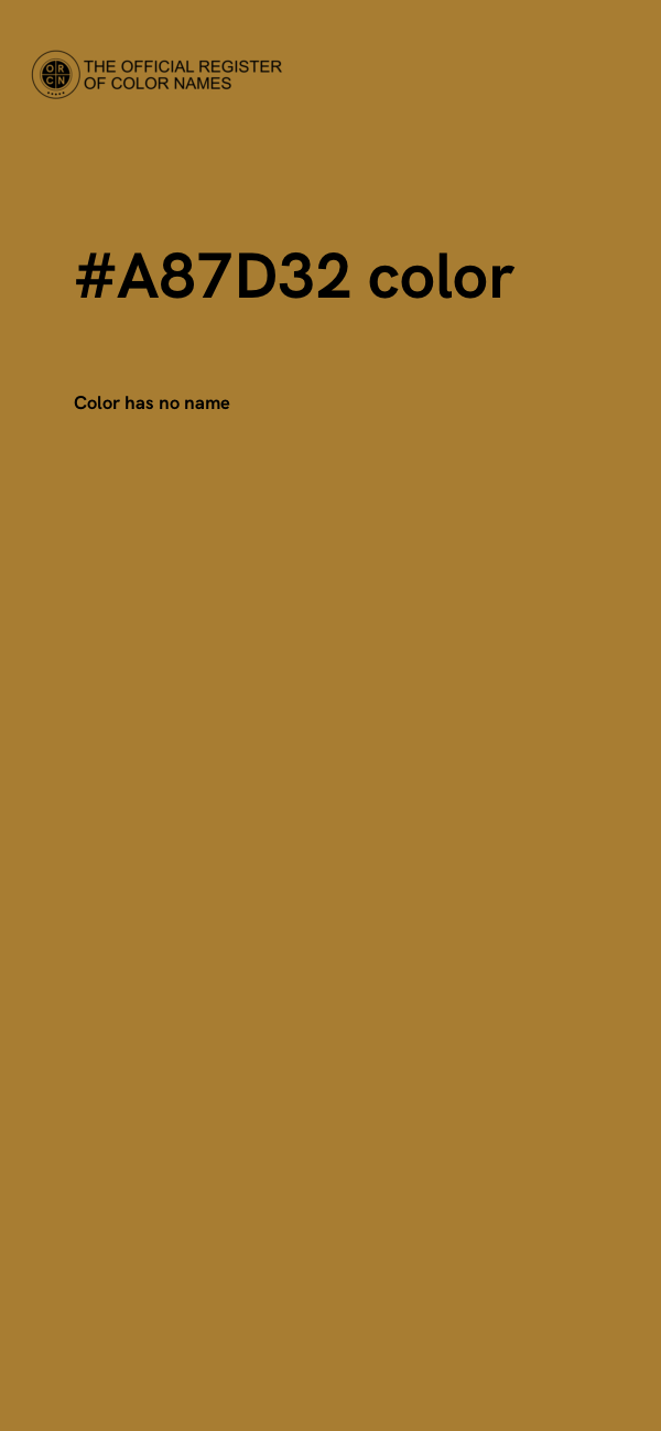 #A87D32 color image