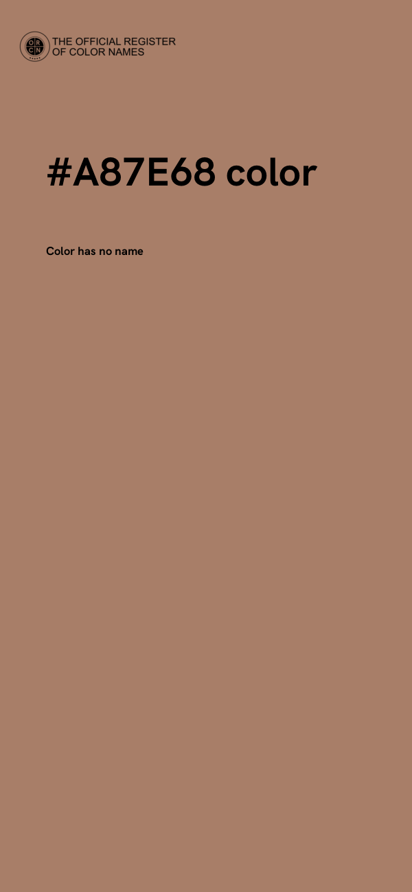 #A87E68 color image