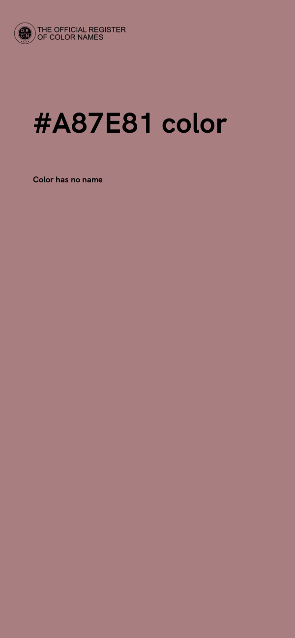 #A87E81 color image