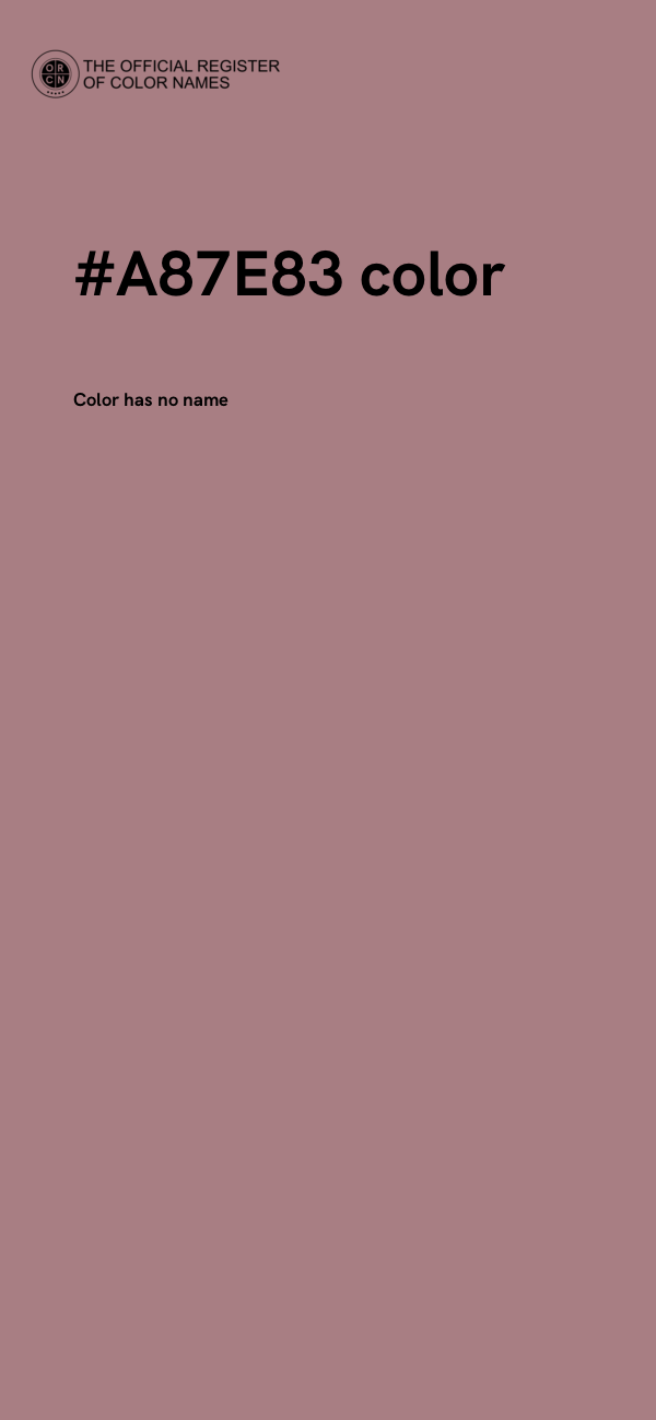 #A87E83 color image
