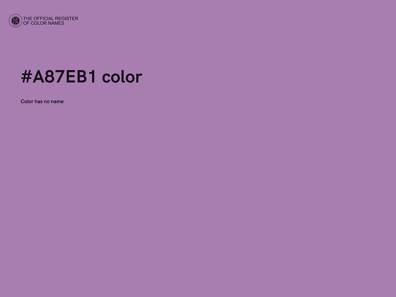 #A87EB1 color image