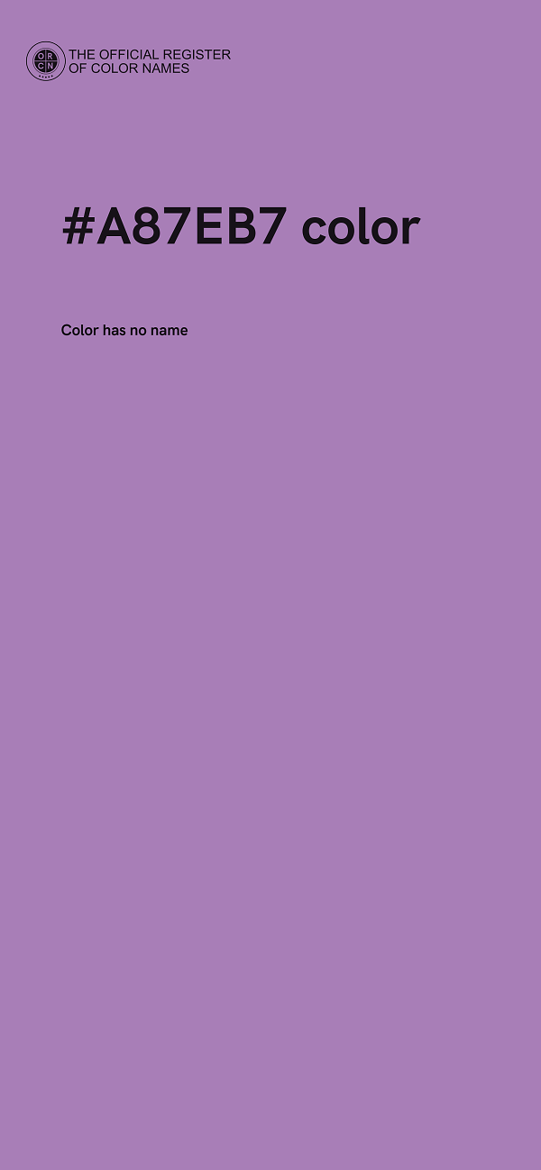 #A87EB7 color image