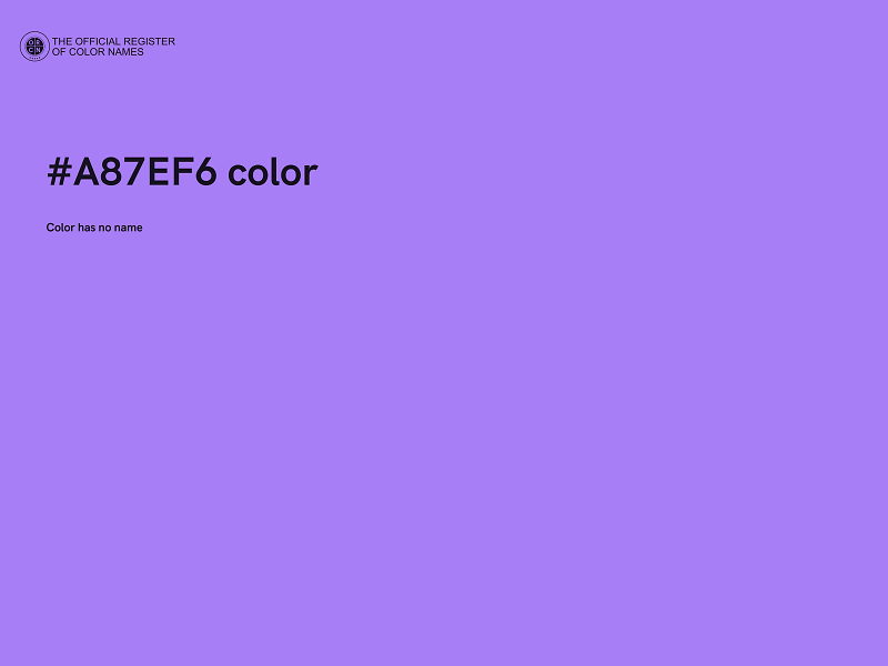 #A87EF6 color image