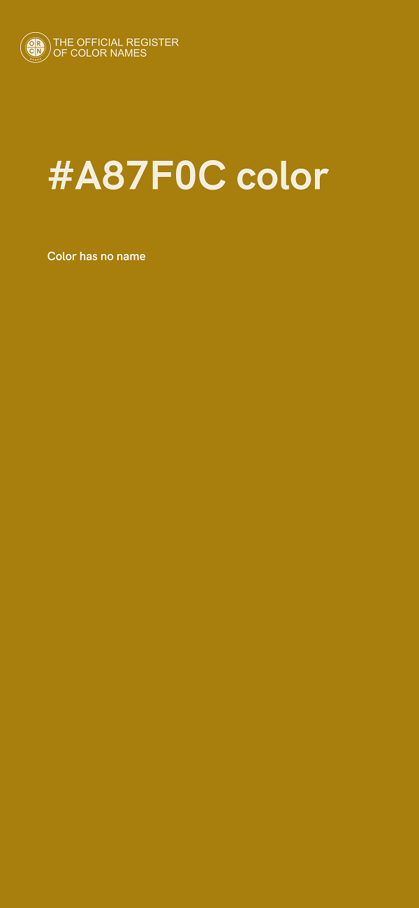 #A87F0C color image