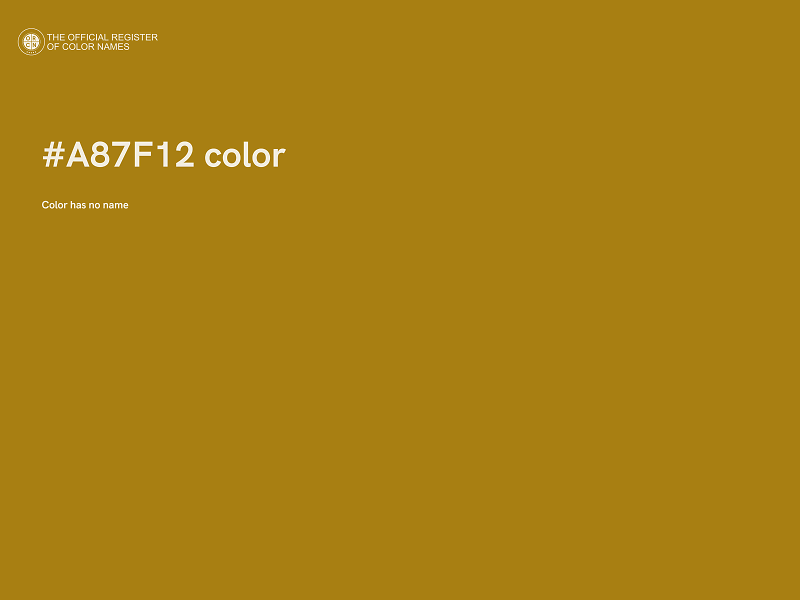 #A87F12 color image