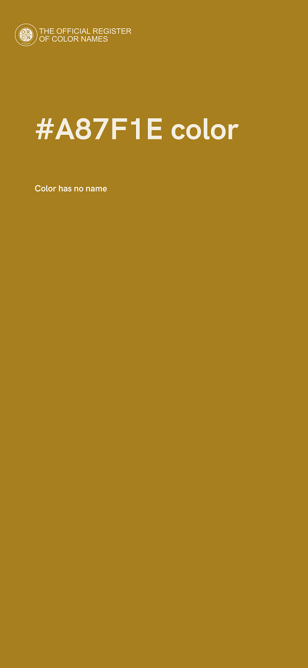 #A87F1E color image