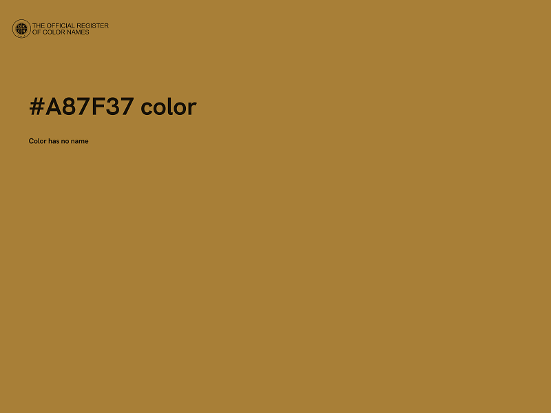 #A87F37 color image