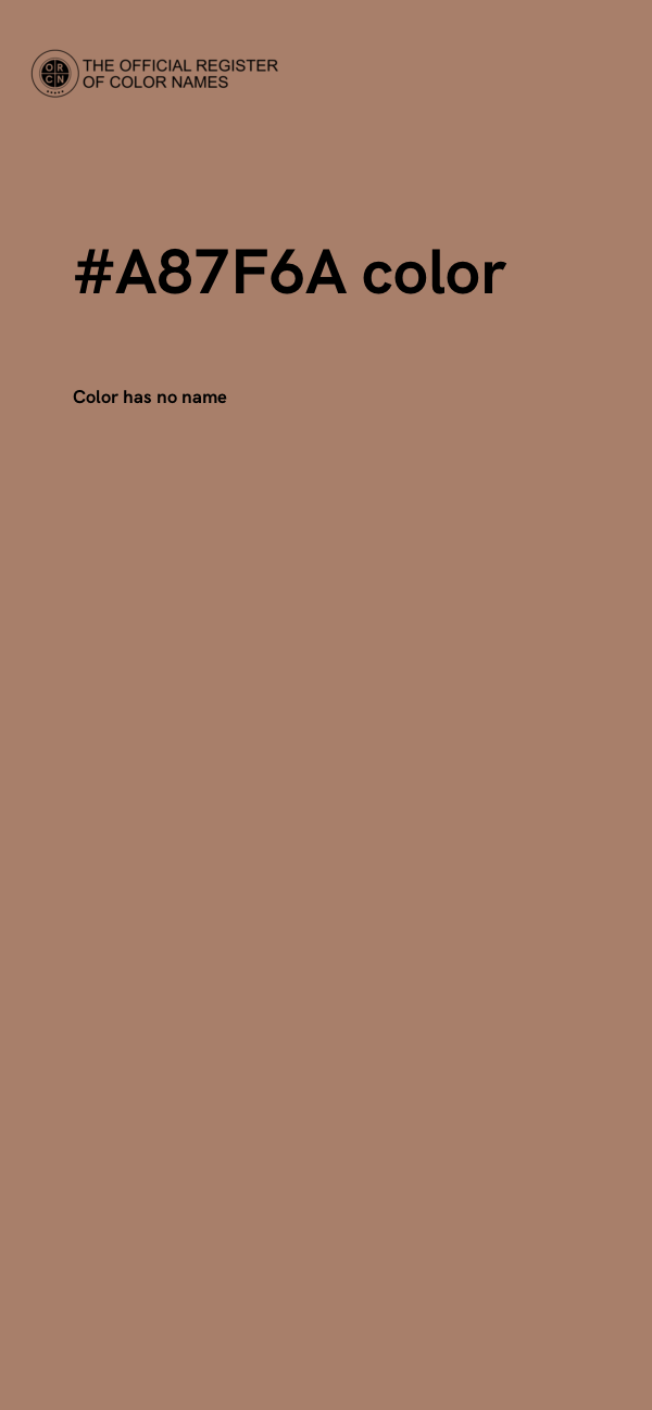 #A87F6A color image