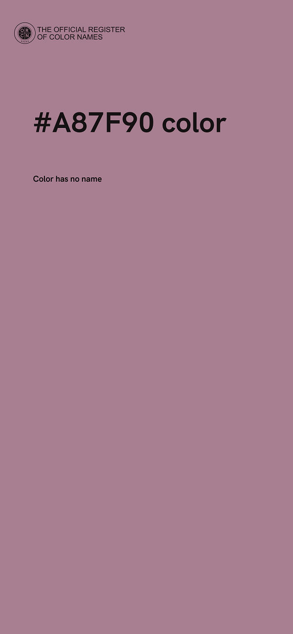 #A87F90 color image