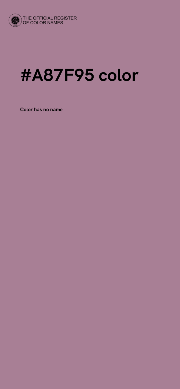 #A87F95 color image