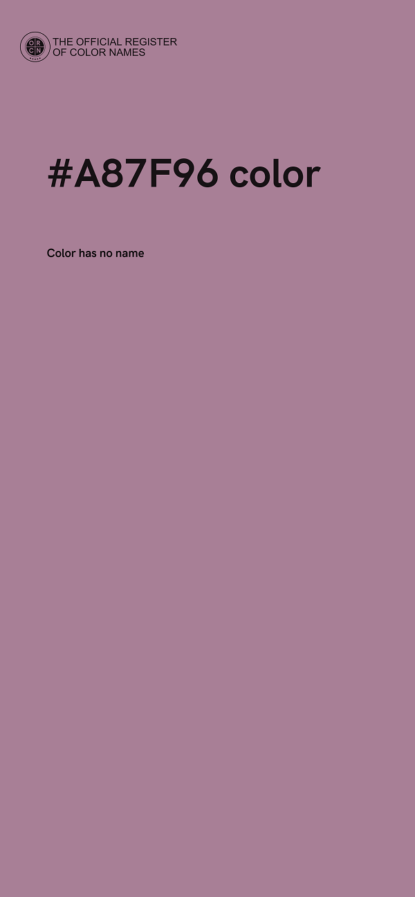 #A87F96 color image