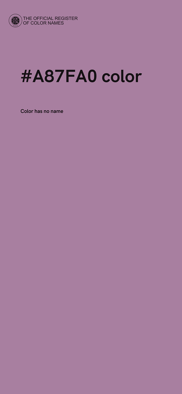 #A87FA0 color image