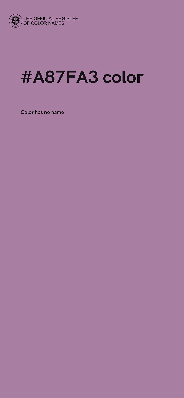 #A87FA3 color image