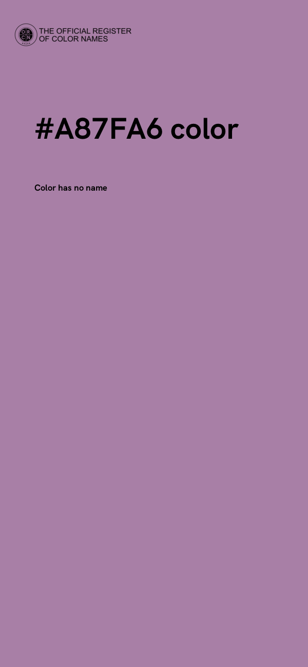 #A87FA6 color image